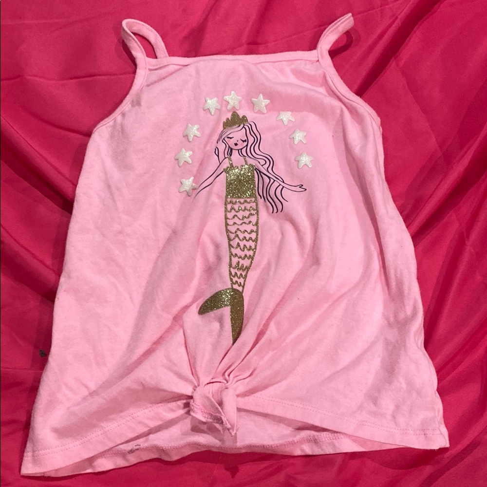 Pink Mermaid Tank Top for Kids